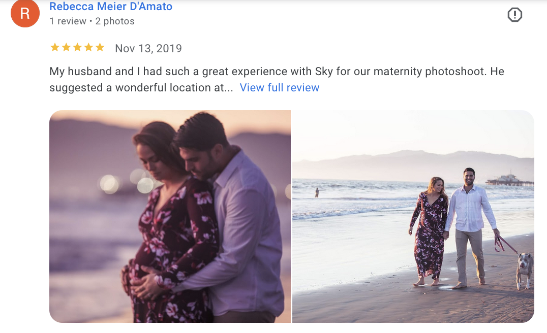 Actual Google review for Unicorn Productions L.A.