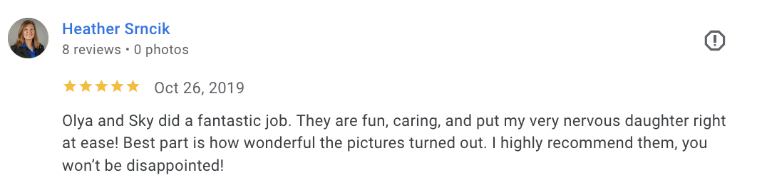 Actual Google review for Unicorn Productions L.A.