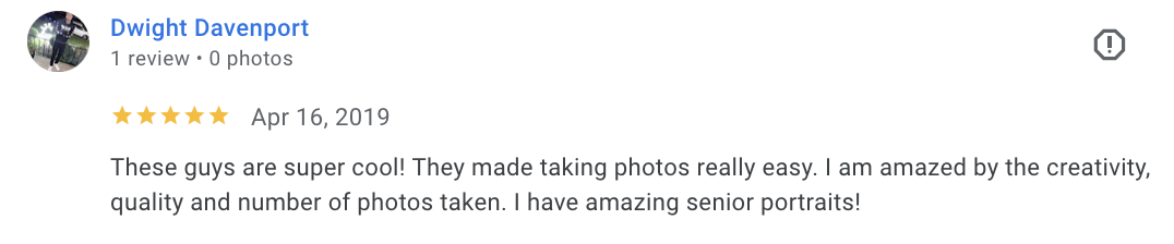 Actual Google review for Unicorn Productions L.A.