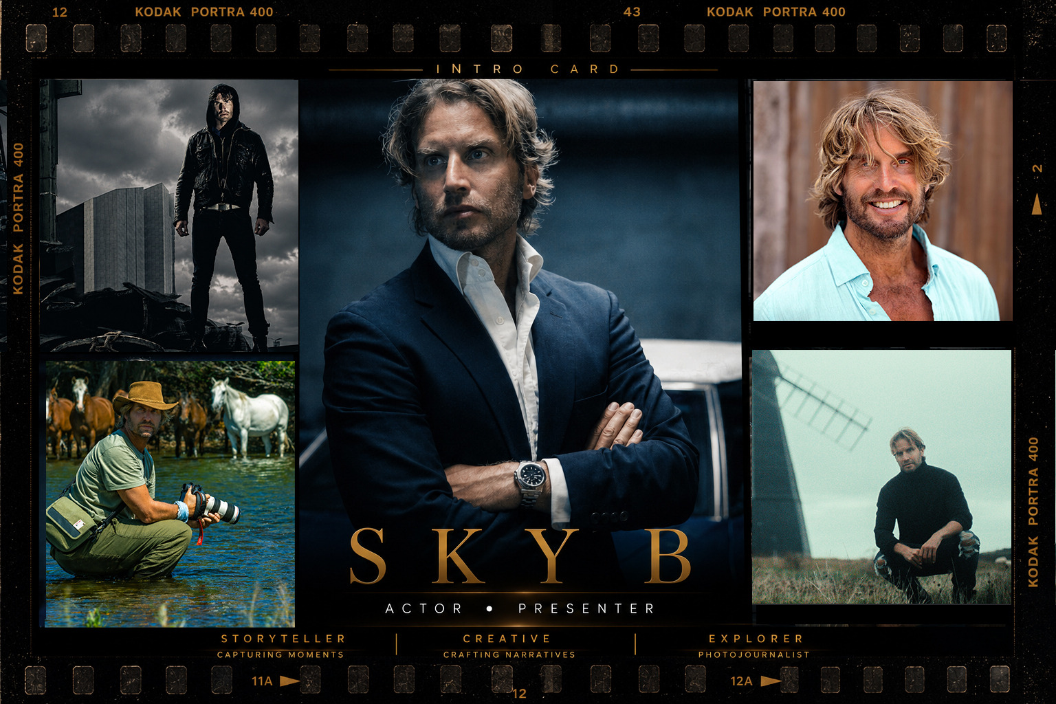 Sky B actor presenter explorer filmstrip montage