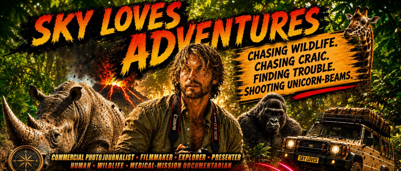 Sky Loves Adventures - commercial photojournalist, filmmaker, explorer, presenter and medical-mission documentarian